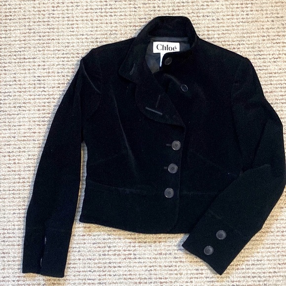 Auth Chloe Corduroy Jacket sz 42 - Picture 2 of 9